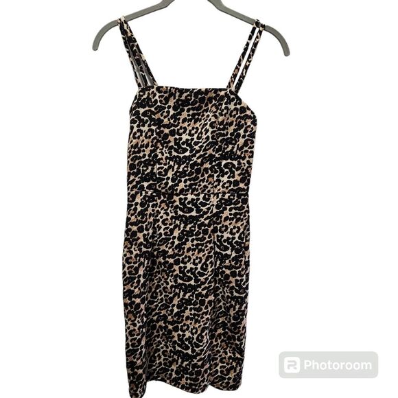 Midnight Doll Sleeveless Midi Dress Women SZ 1 Leopard Trap Baddie Sexy Coactail - Picture 1 of 4